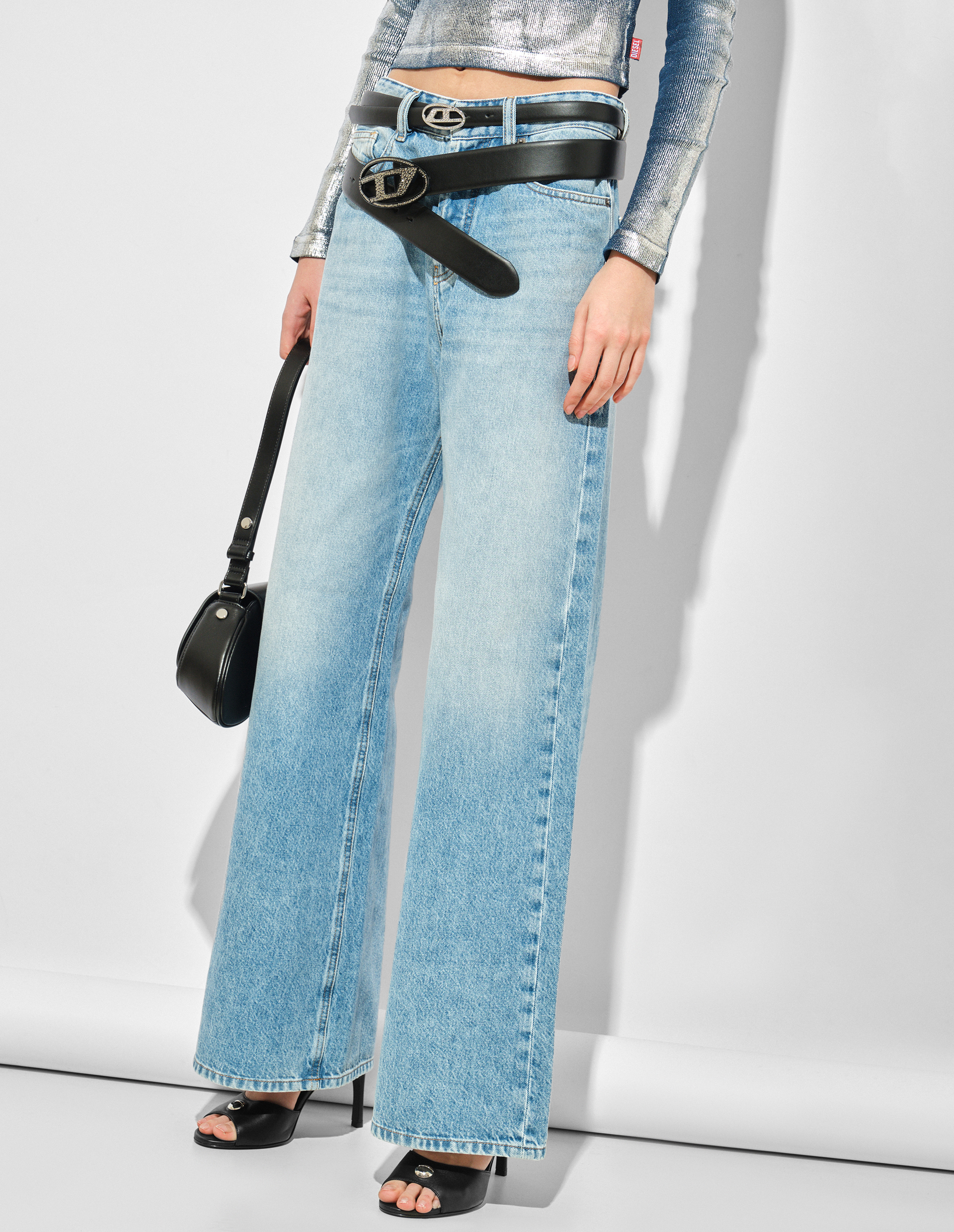 Широкие голубые джинсы RELAXED JEANS 1996 D-SIRE 09I29 купить в
