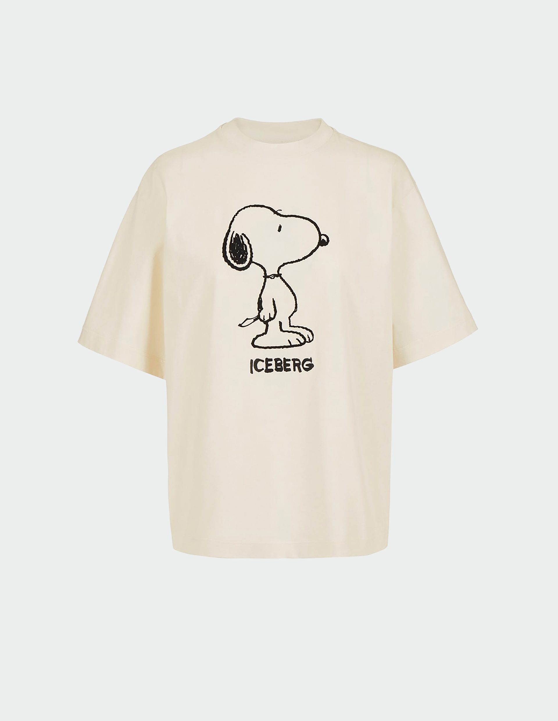 Бежевая футболка с принтом Snoopy ICEBERG