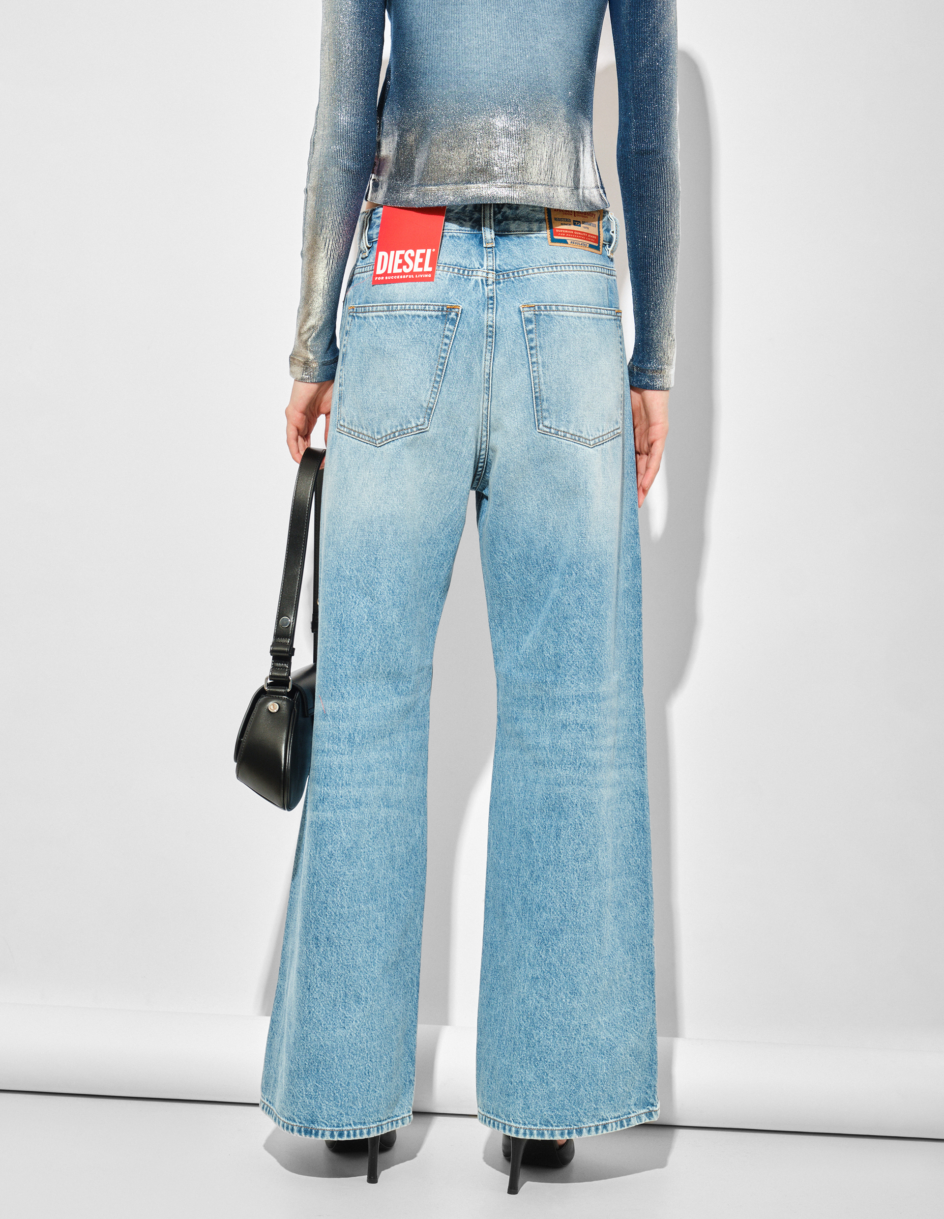 Широкие голубые джинсы RELAXED JEANS 1996 D-SIRE 09I29 купить в