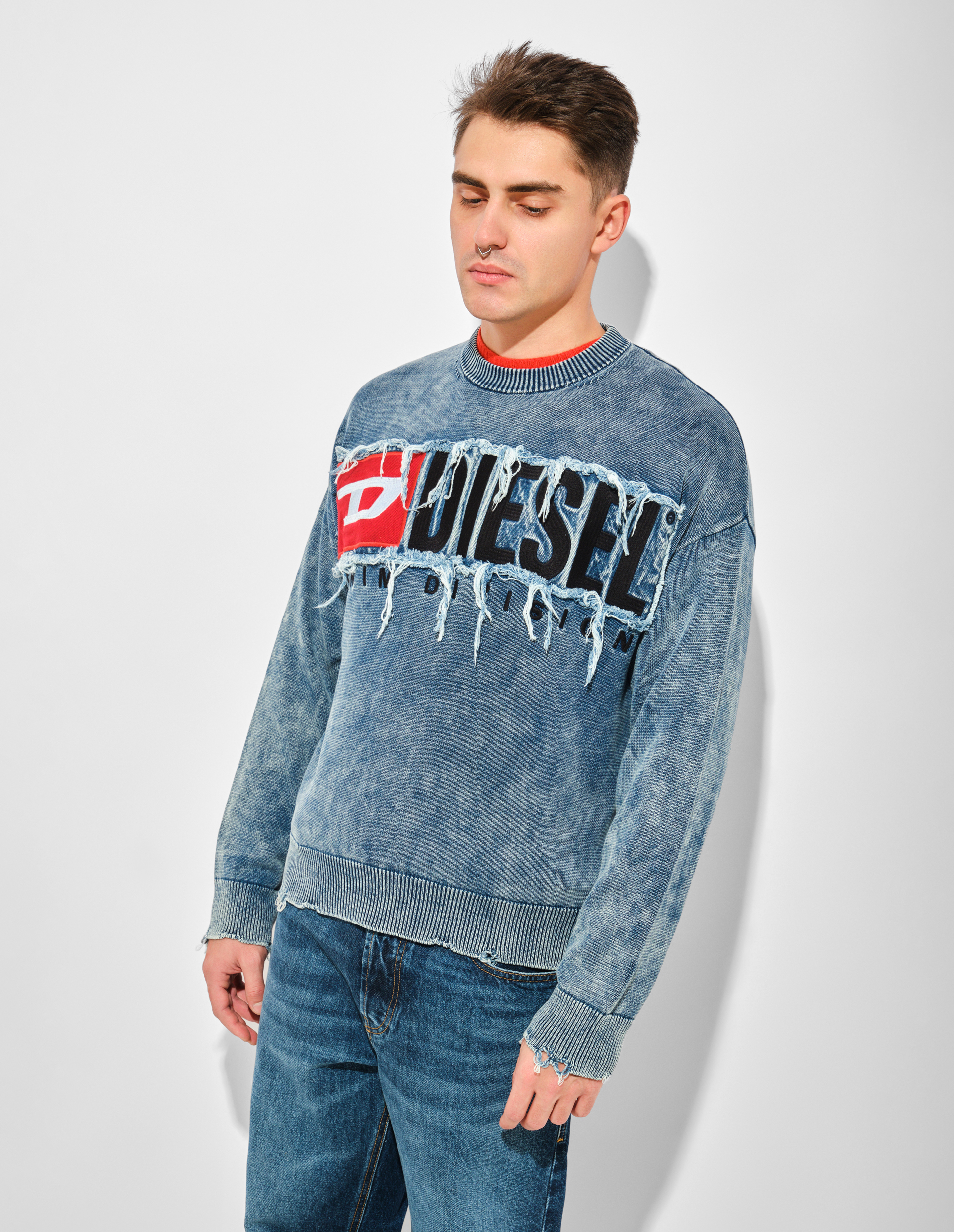 Джемпер K-Fronzi с крупным лого на груди DIESEL | Фото 2