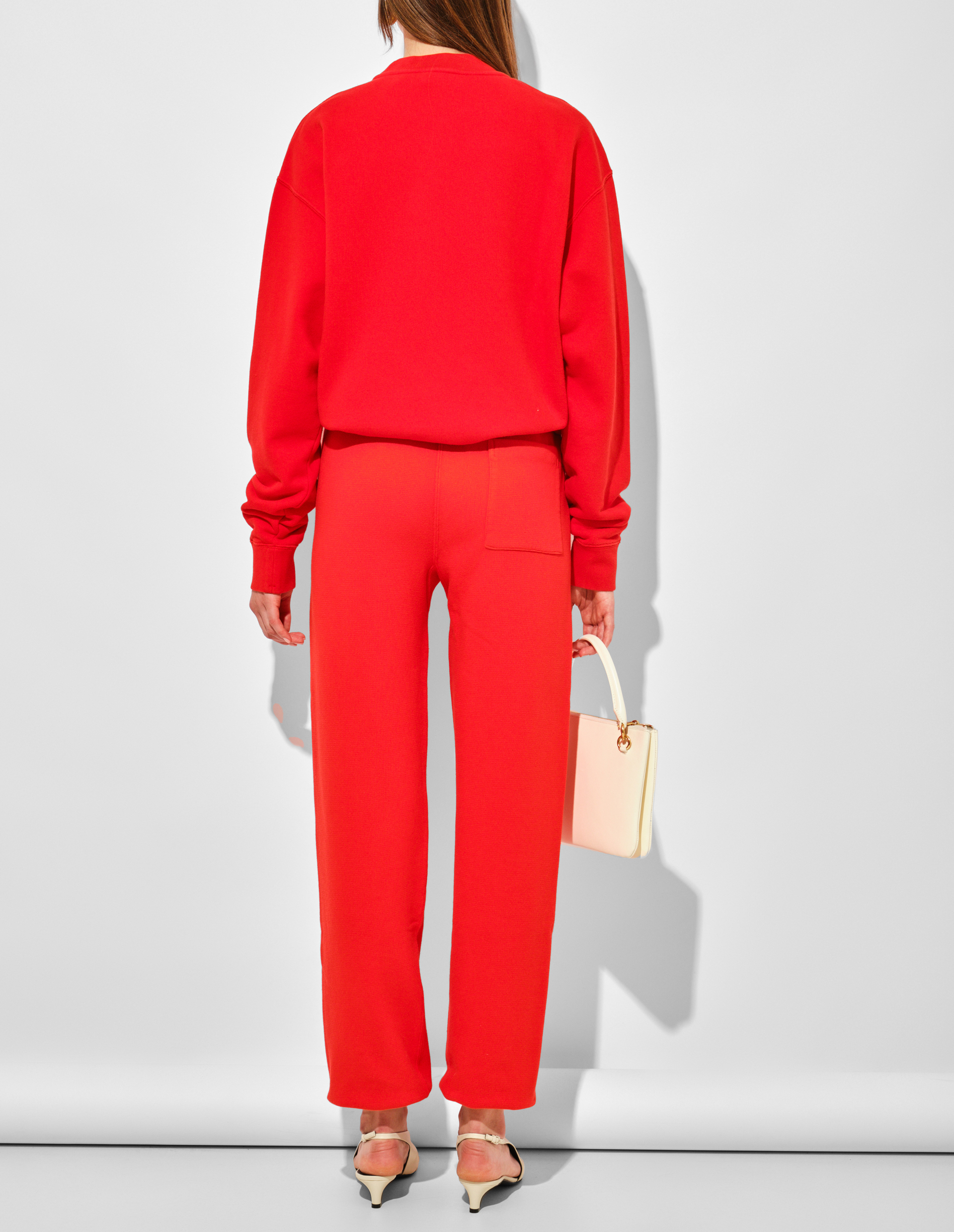 Красные джоггеры из хлопка terry JIL SANDER | Фото 3